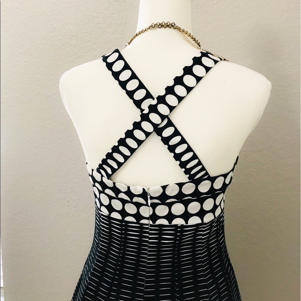 SOLD Dana Buchman A-Line Polka Dot Midi Dress - Picture 6 of 8